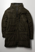 Longer Length Puffer Jacket Dark Green