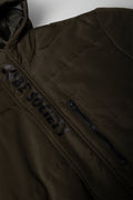 Longer Length Puffer Jacket Dark Green (1)