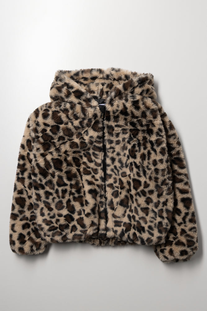 Animal Fur Hoodie Natural