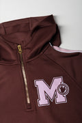 Minnie Mouse Zip Through Hoodie Brown (1)