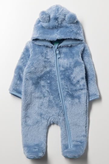 Fleece Babygrow Blue