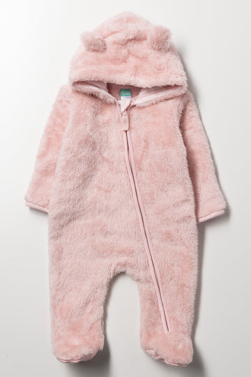 Fleece Babygrow Pink