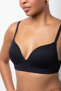 Seam Free Plunge Bralette Black (3)