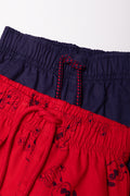 2 Pack Shorts Navy And Red (1)