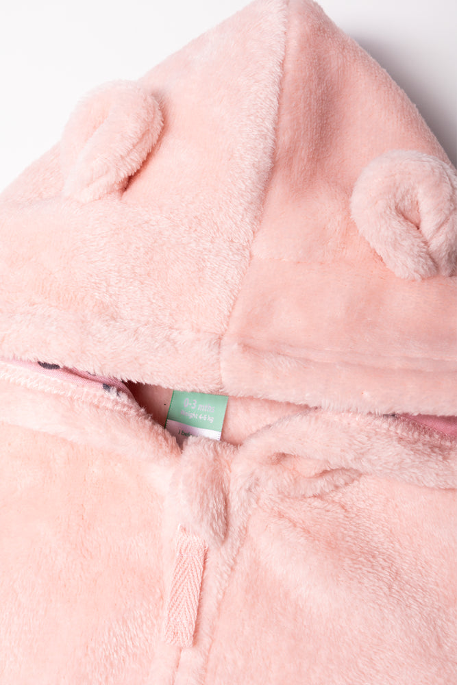 Fleece Babygrow Pink (1)