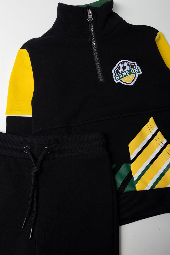 Game on Soccer Tracksuit Black (1)