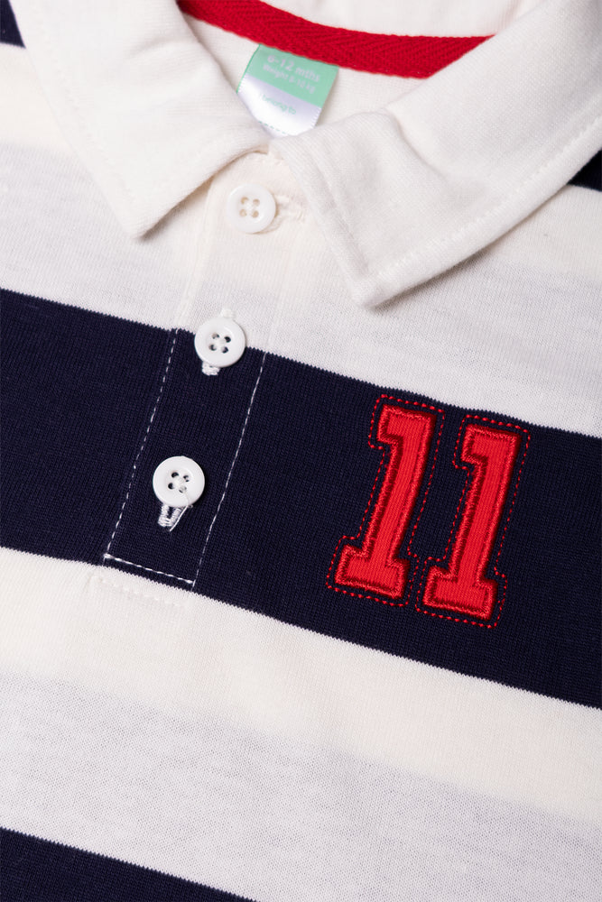 Rugby Golfer Navy And White (1)