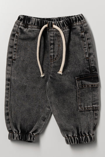 Cargo Denim Jeans Grey