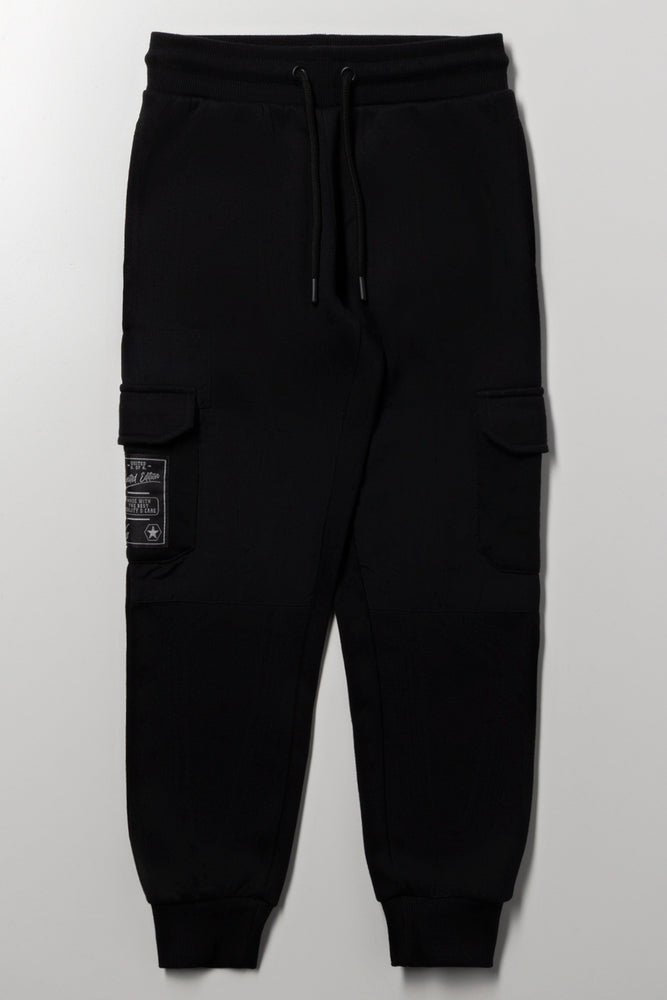 Cargo Trackpants Black