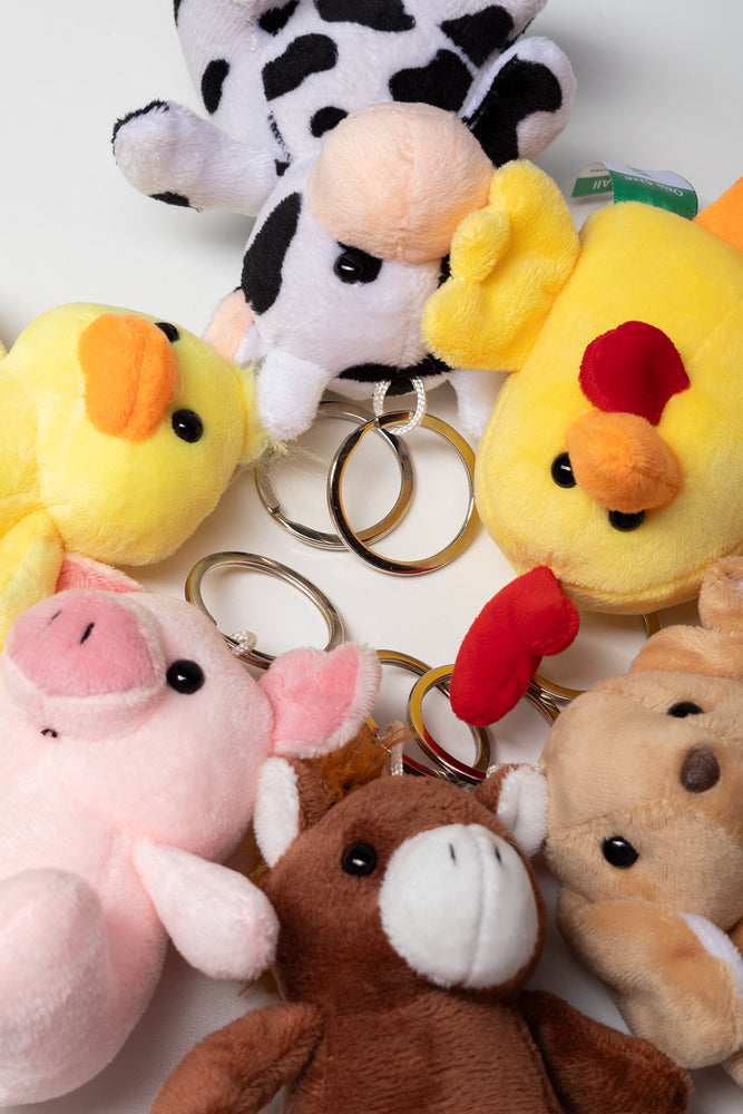 Farm Animals Plush Keyrings (1)