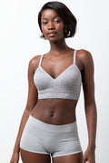 Animal Print Seamfree Bralette Grey