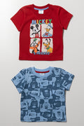 2 Pack Short Sleeve T-Shirts Red And Blue