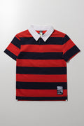 Rugby Golfer Red And Navy