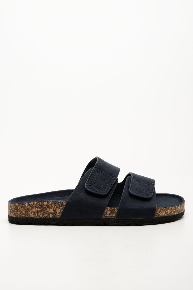 Double Band Sandals Navy (1)