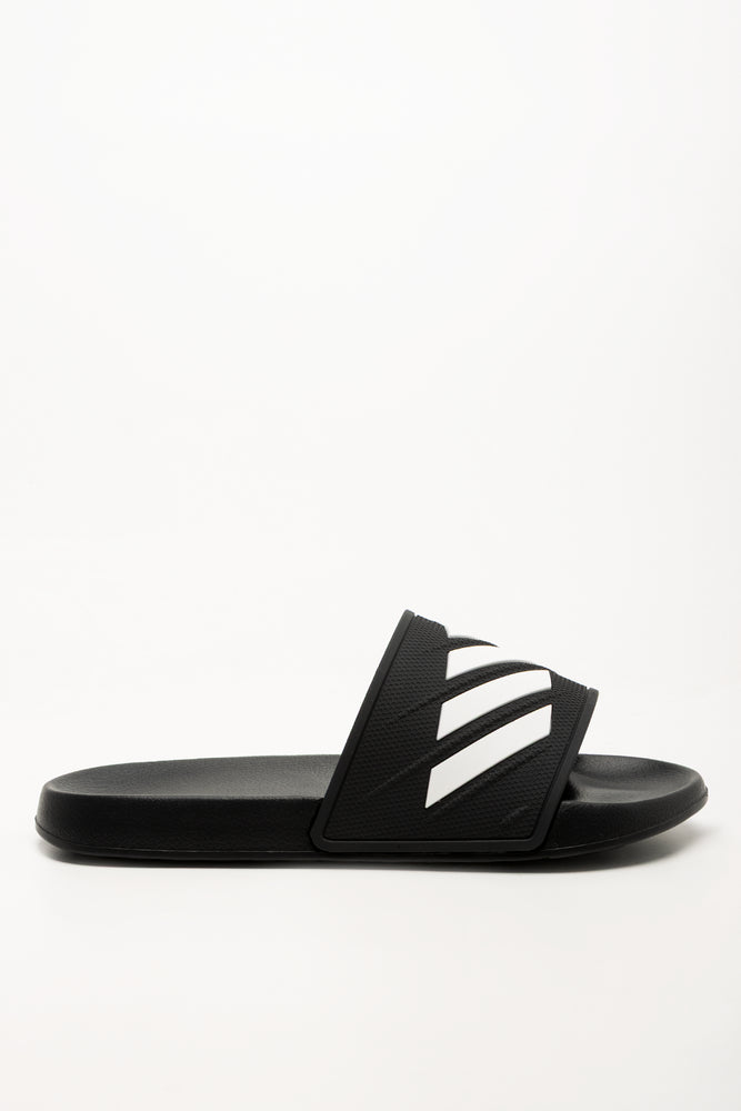 Stripe Slides Black