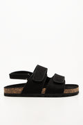 Double Band Sandals Black (1)