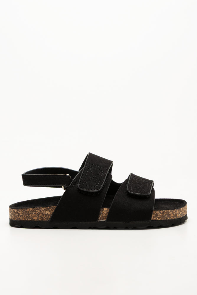 Double Band Sandals Black (1)
