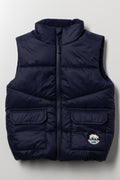 Sleeveless Puffer Jacket Navy