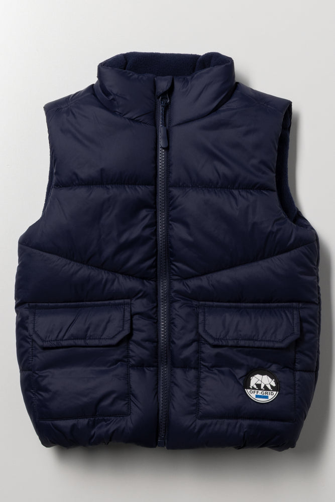 Sleeveless Puffer Jacket Navy