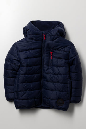 Hooded Puffer Jacket Navy