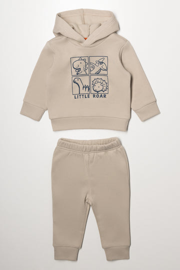 Dinosaur Hooded Tracksuit Natural