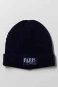 Paris Printed Beanie Navy
