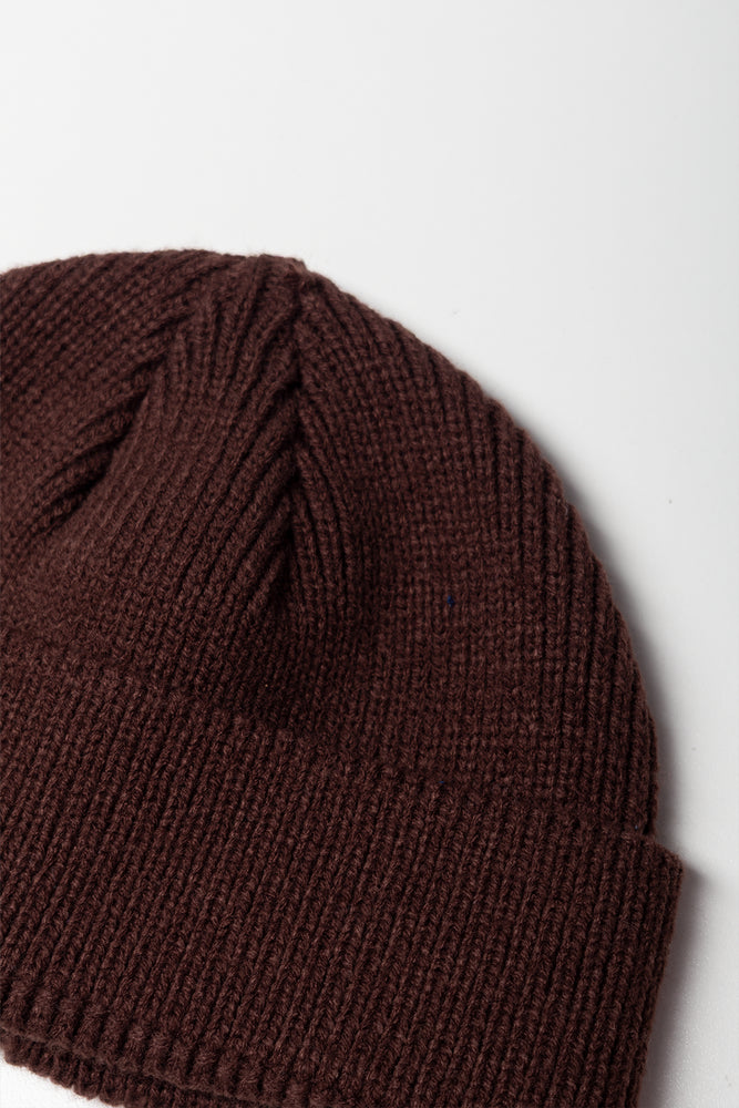 Rib Beanie Brown (1)