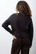 Long Sleeve Cardigan Brown (2)