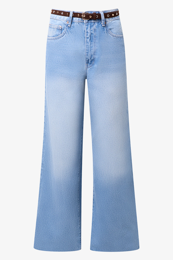 Belted Wide Leg Jeans