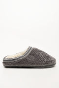 Tape Detail Slippers Grey (1)