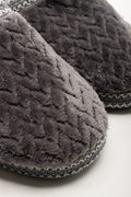 Tape Detail Slippers Grey (2)