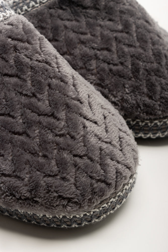 Tape Detail Slippers Grey (2)
