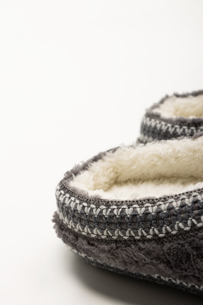 Tape Detail Slippers Grey (3)