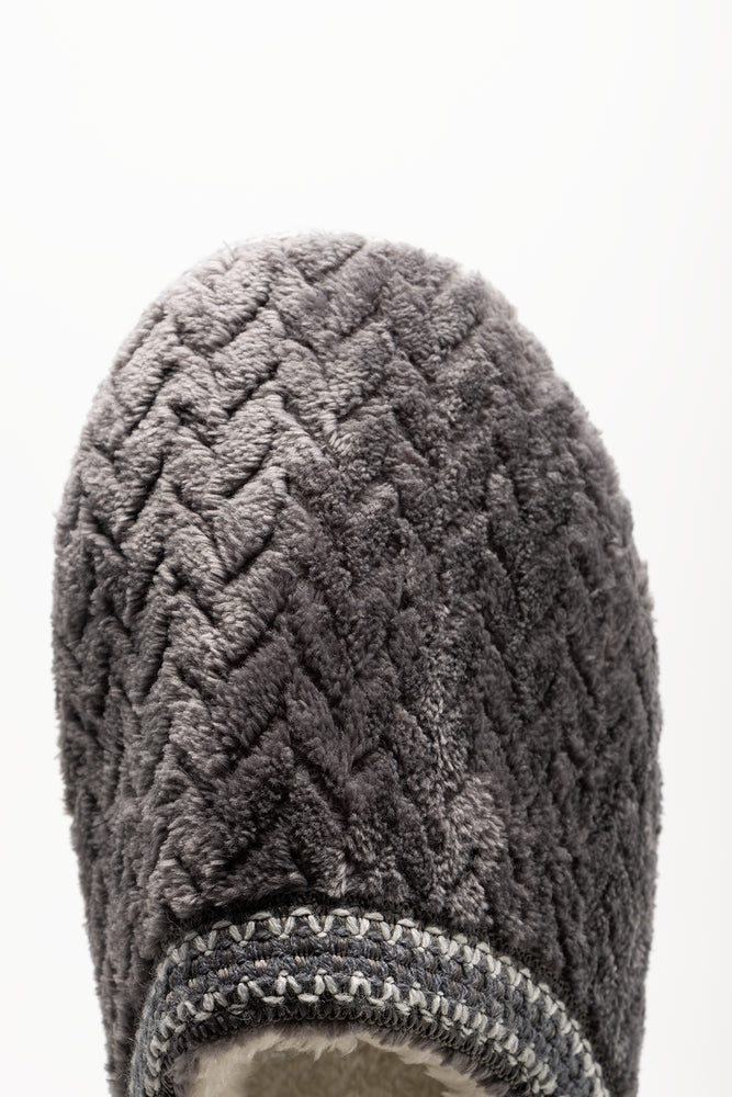 Tape Detail Slippers Grey (4)