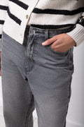 Straight Leg Jeans Charcoal (3)