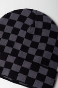Check Beanie Black And Dark Grey (1)