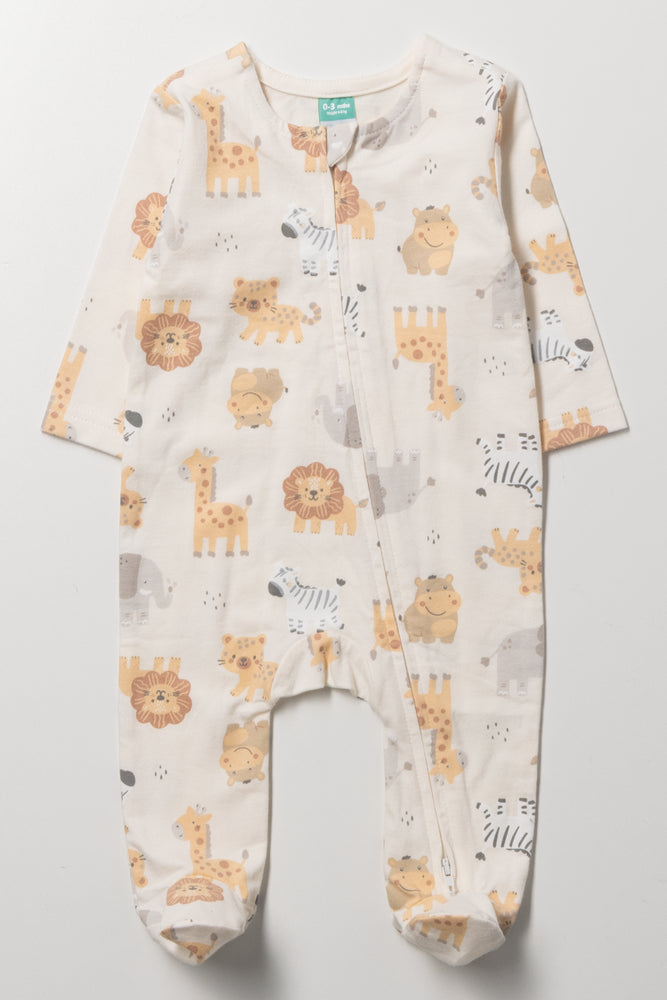 Safari Sleepsuit White