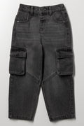 Skater Cargo Denim Jeans Dark Grey