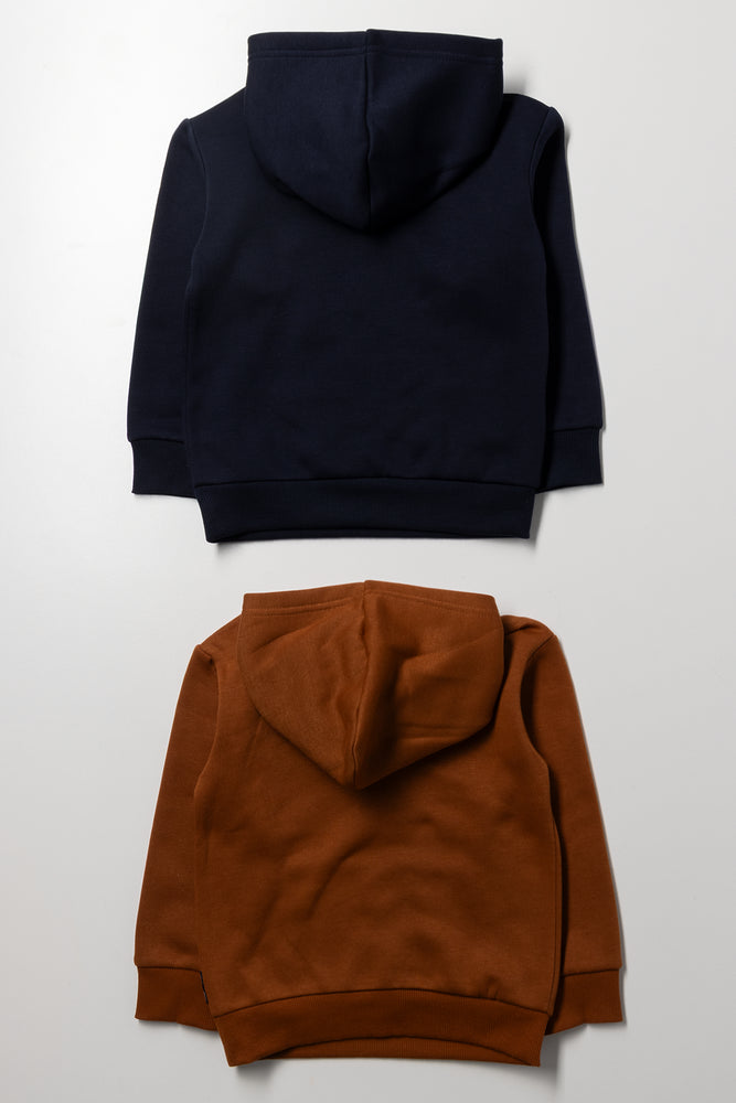 2 Pack Hooded Tracktops Rust & Navy (2)