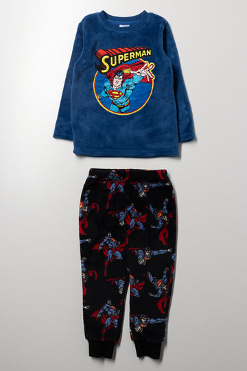 Superman Long Sleeve Pyjamas Blue