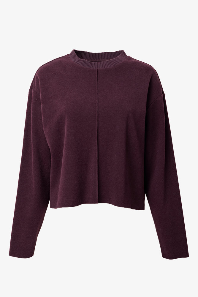 Long Sleeve Knit Top Chocolate