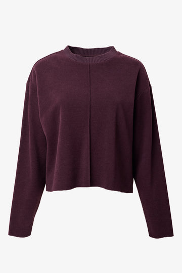 Long Sleeve Knit Top Chocolate
