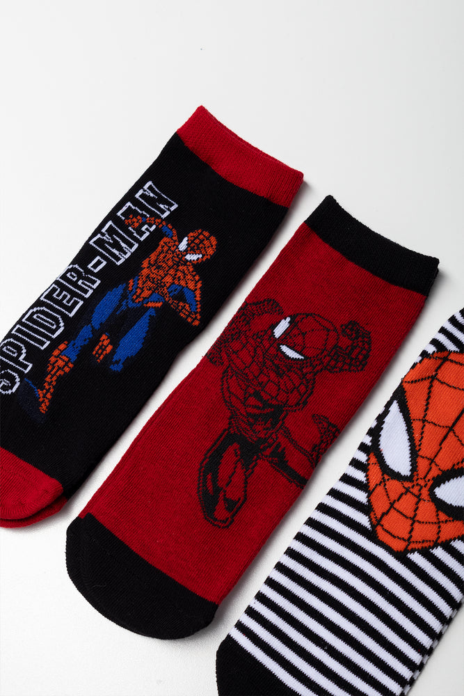 Spider-Man 3 Pack Socks Black (1)