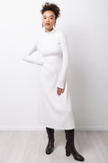 Fit & Flare Knit Dress Cream