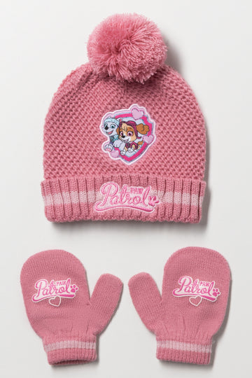 Paw Patrol Hat Set Pink