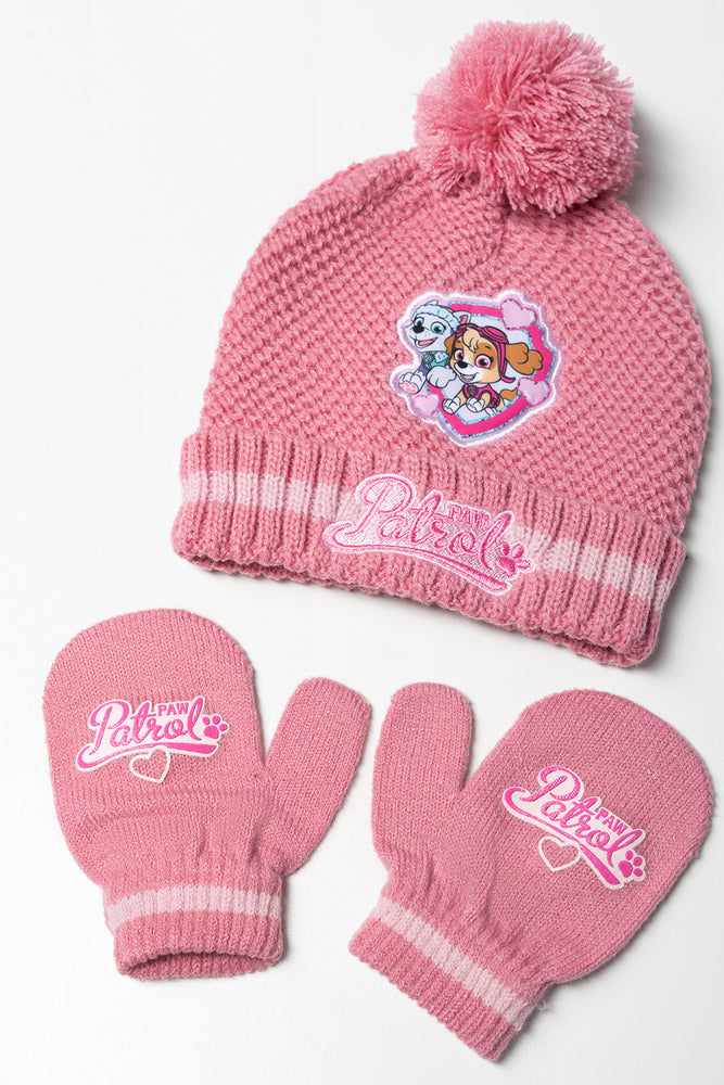 Paw Patrol Hat Set Pink (1)