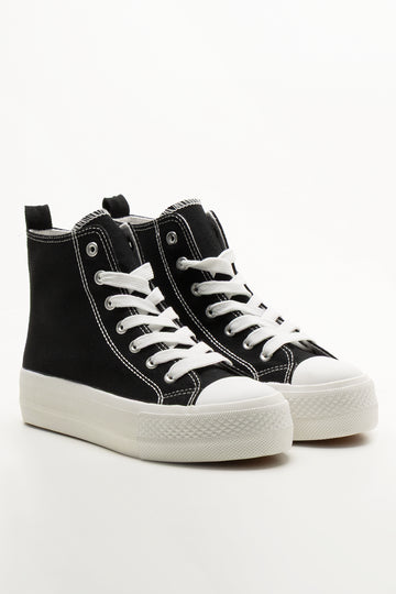 High Top Skate Sneakers Black
