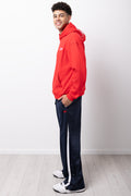 Embroided Hoodie Red (1)