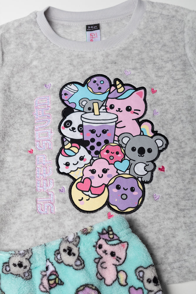 Sleep Squad Pyjamas Grey Melange (1)