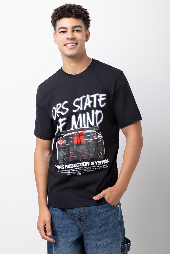 Racer Graphic T-Shirt Black
